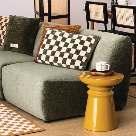 Stolik Jaya żółty metalowy