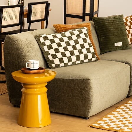 Stolik Jaya żółty metalowy