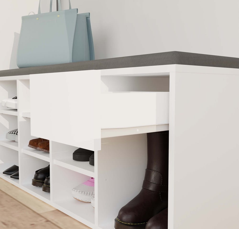 Szafka na obuwie otwarta TALLIN BIAŁY