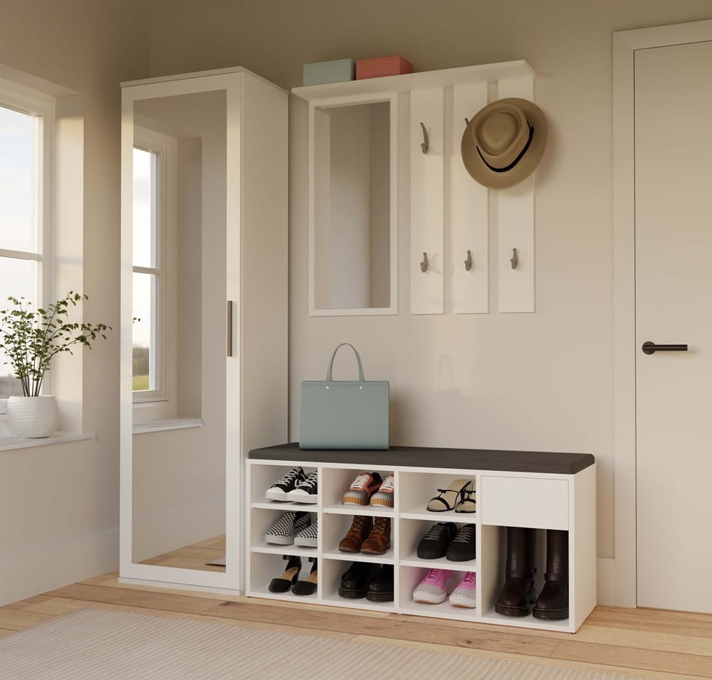Szafka na obuwie otwarta TALLIN BIAŁY