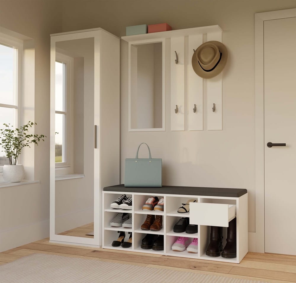 Szafka na obuwie otwarta TALLIN BIAŁY