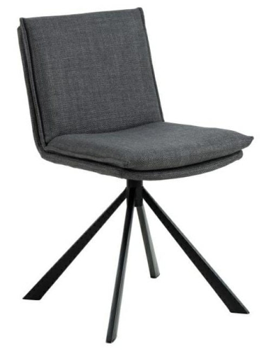 Krzesło szary ciemny, z metalowymi nogami Flynn 