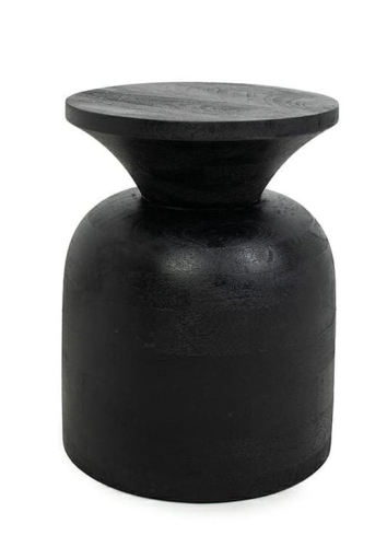 Stolik okrągły czarny 35 cm, czary do salonu Bisato MaMaison