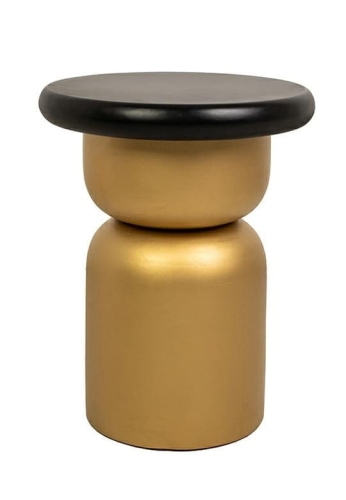 Stolik kawowy okrągły 39 cm, do salonu w stylu glamour Leonard MaMaison