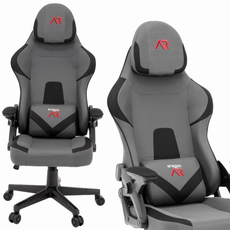 Fotel gamingowy - biurowy ARAGON szary