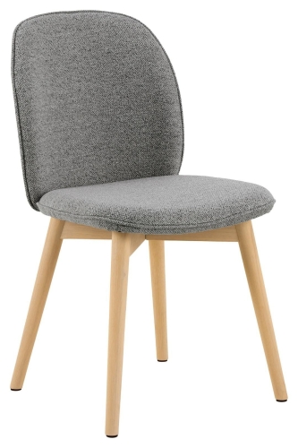 Krzesło szare z zaokrąglonym oaprciem Cindy Monza 120