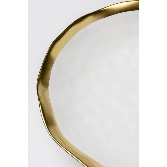 KARE komplet 4 talerzy głębokich BELL 20 cm biało-złoty