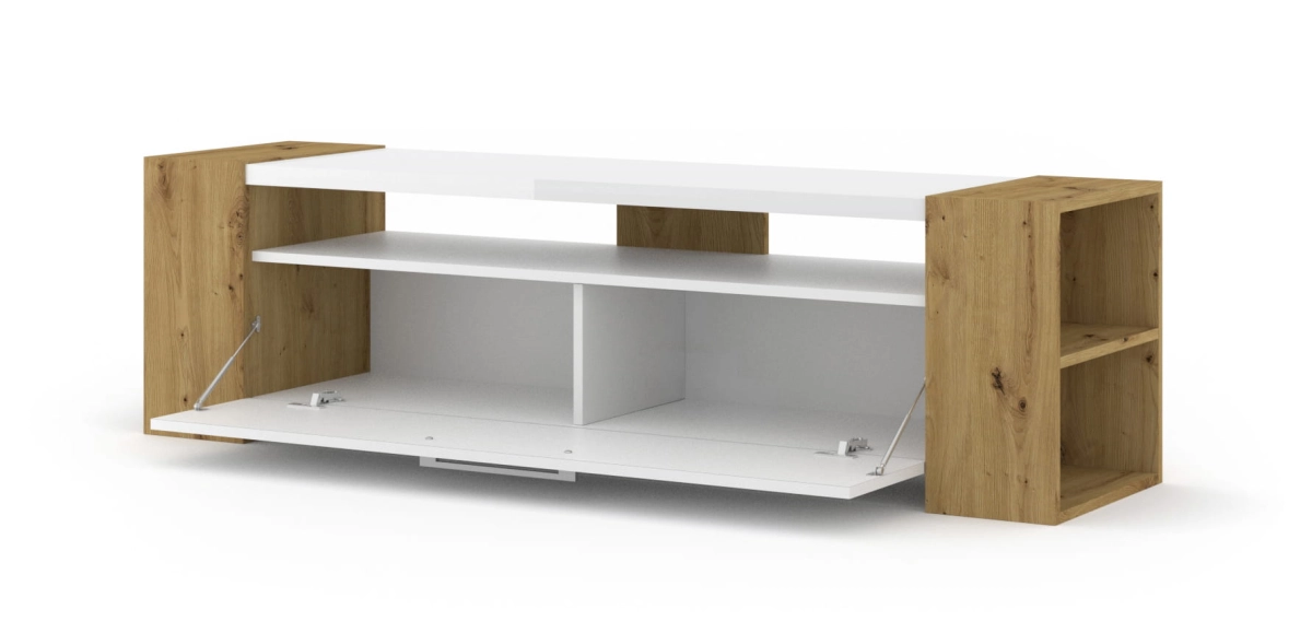 Szafka RTV komoda LIVIA 160 artisan/czarny połysk