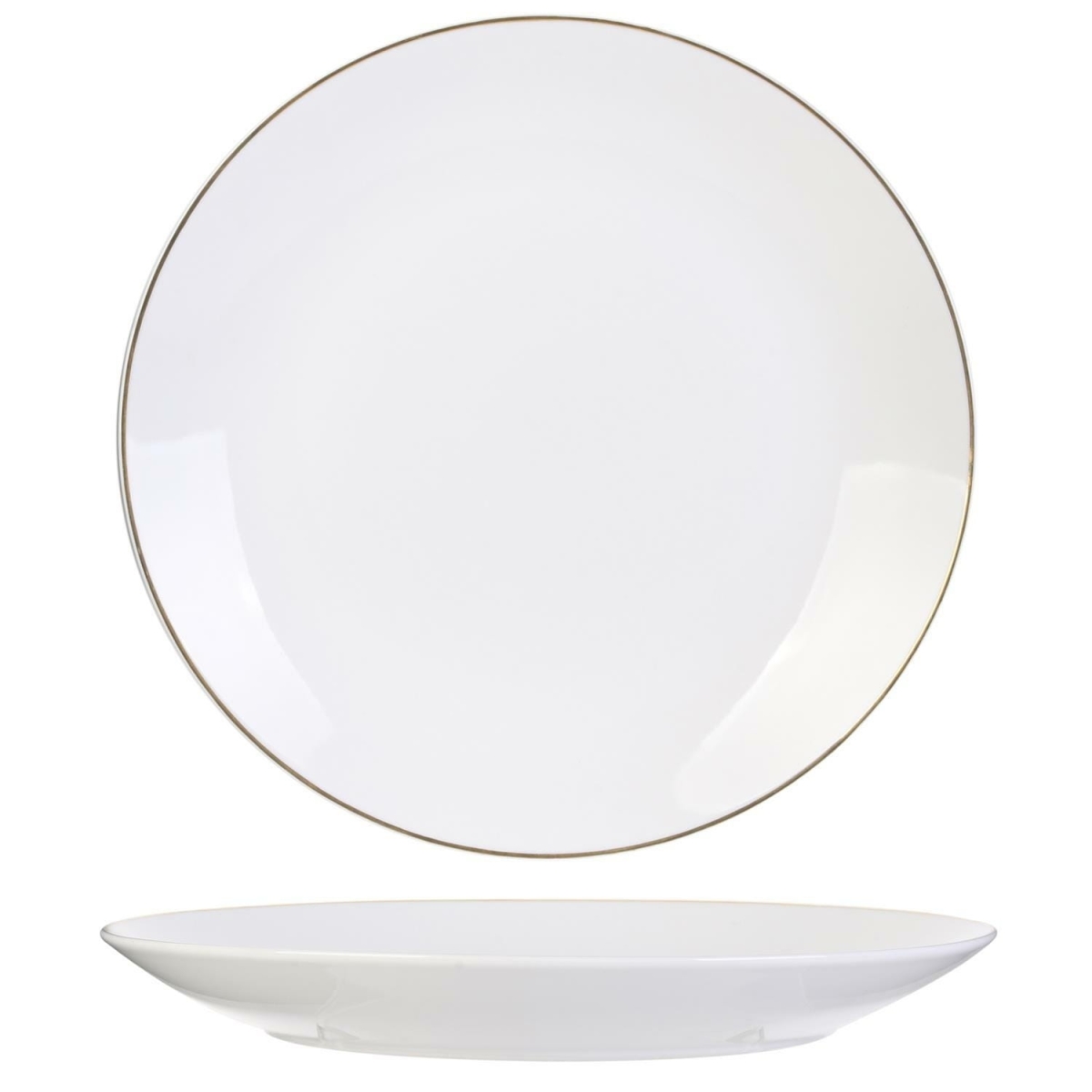 Talerz Pearl Gold 27cm biały