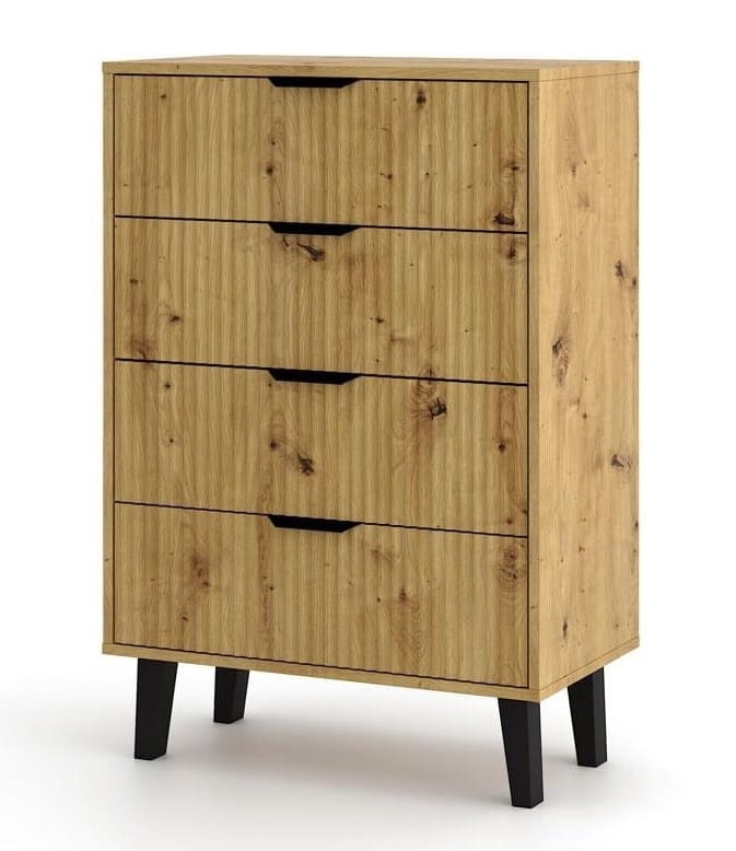 Komoda Scandi 4S SLIM DĄB ARTISAN