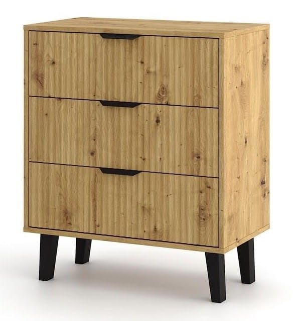 Komoda Scandi 3S SLIM DĄB ARTISAN