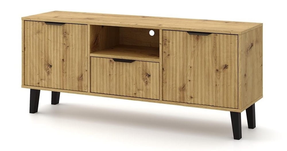 SZAFKA RTV Scandi 2D1S SLIM DĄB ARTISAN