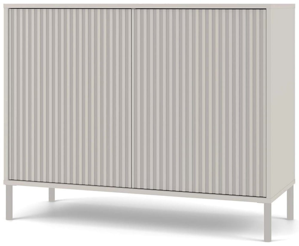 Komoda KAMARO 2D SLIM KASZMIR Lamele Front Ryflowany