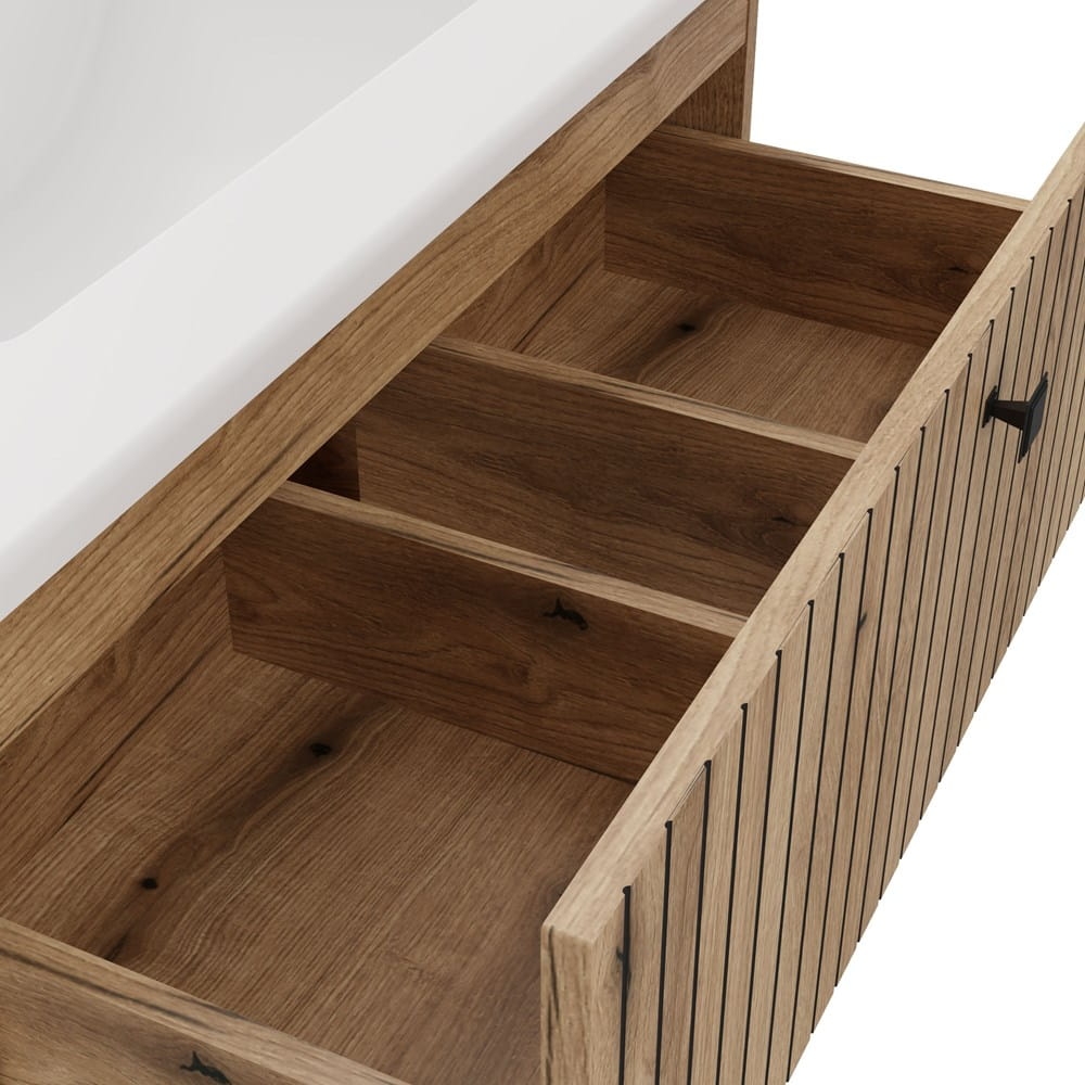 SZAFKA POD UMYWALKĘ TIGO 80 2S DĄB EVOKE RYFLOWANY FRONT + UMYWALKA