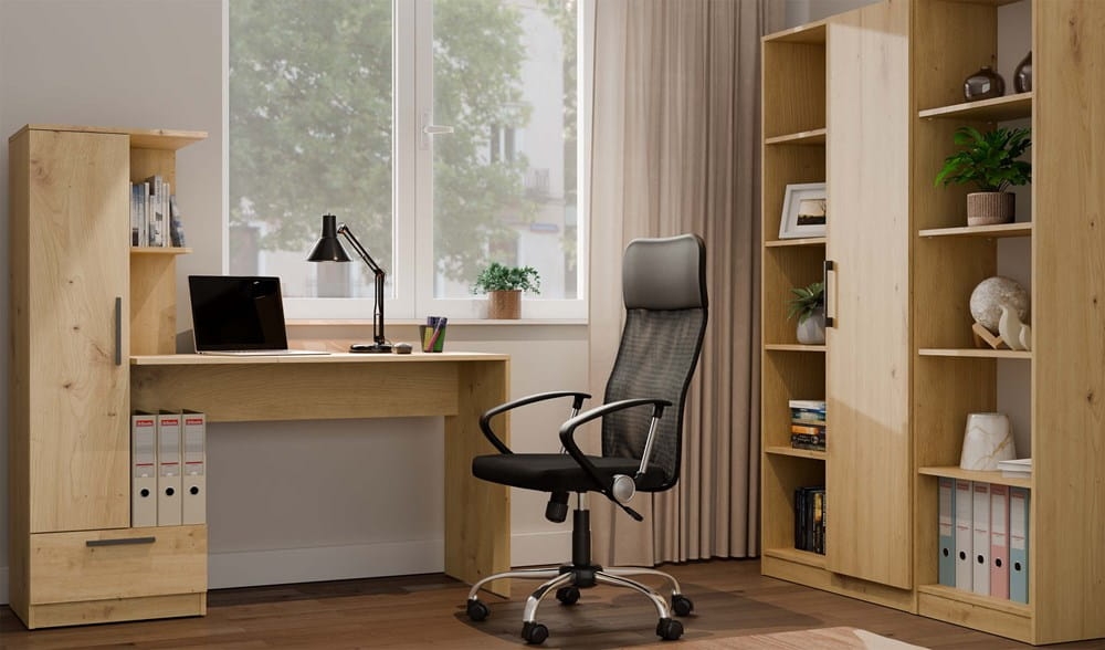 Zestaw Biurko + Regał COSMO DĄB ARTISAN