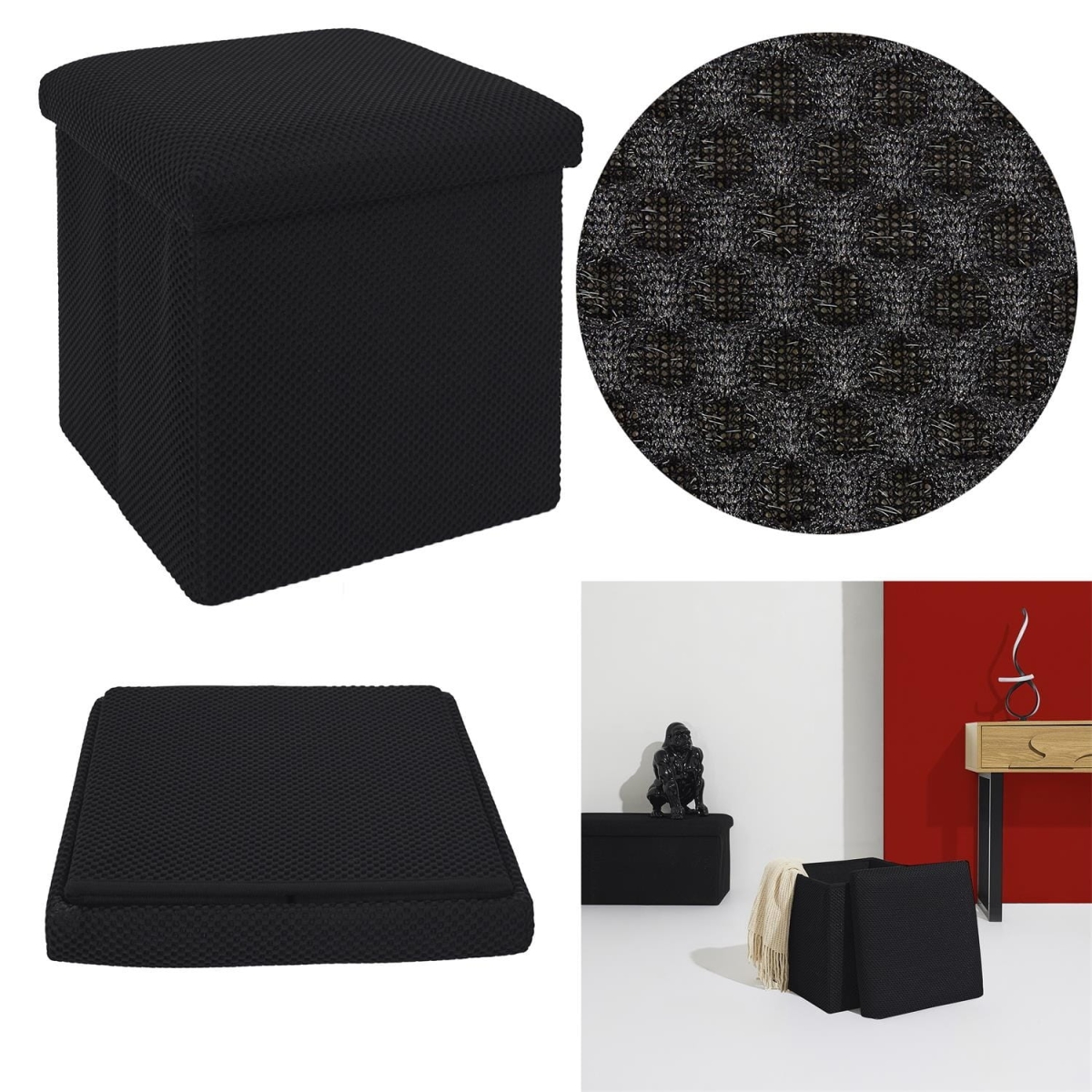 Pufa Vels Atom czarna