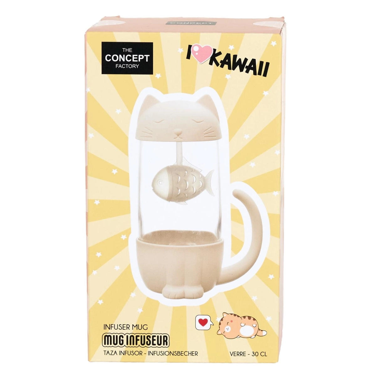 Kubek Kawaii z zaparzaczem Kotek z rybką 300ml