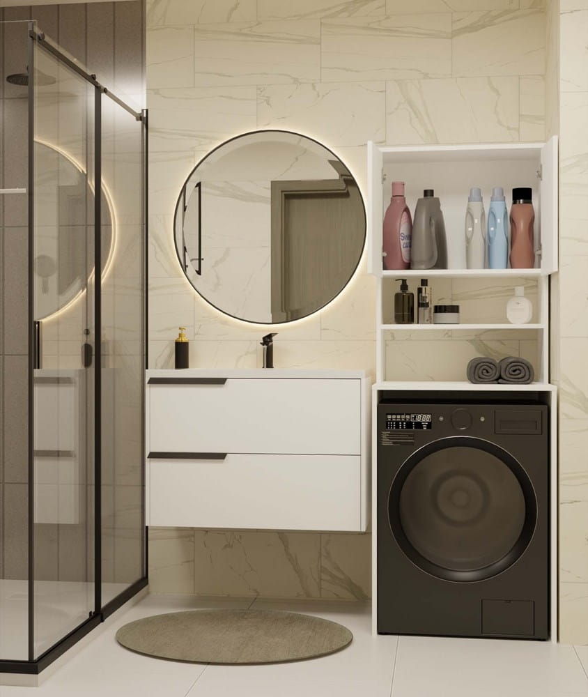 Słupek łazienkowy Pola MULTI BIAŁY