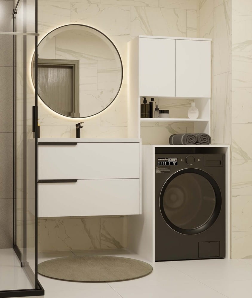 Słupek łazienkowy Pola MULTI BIAŁY