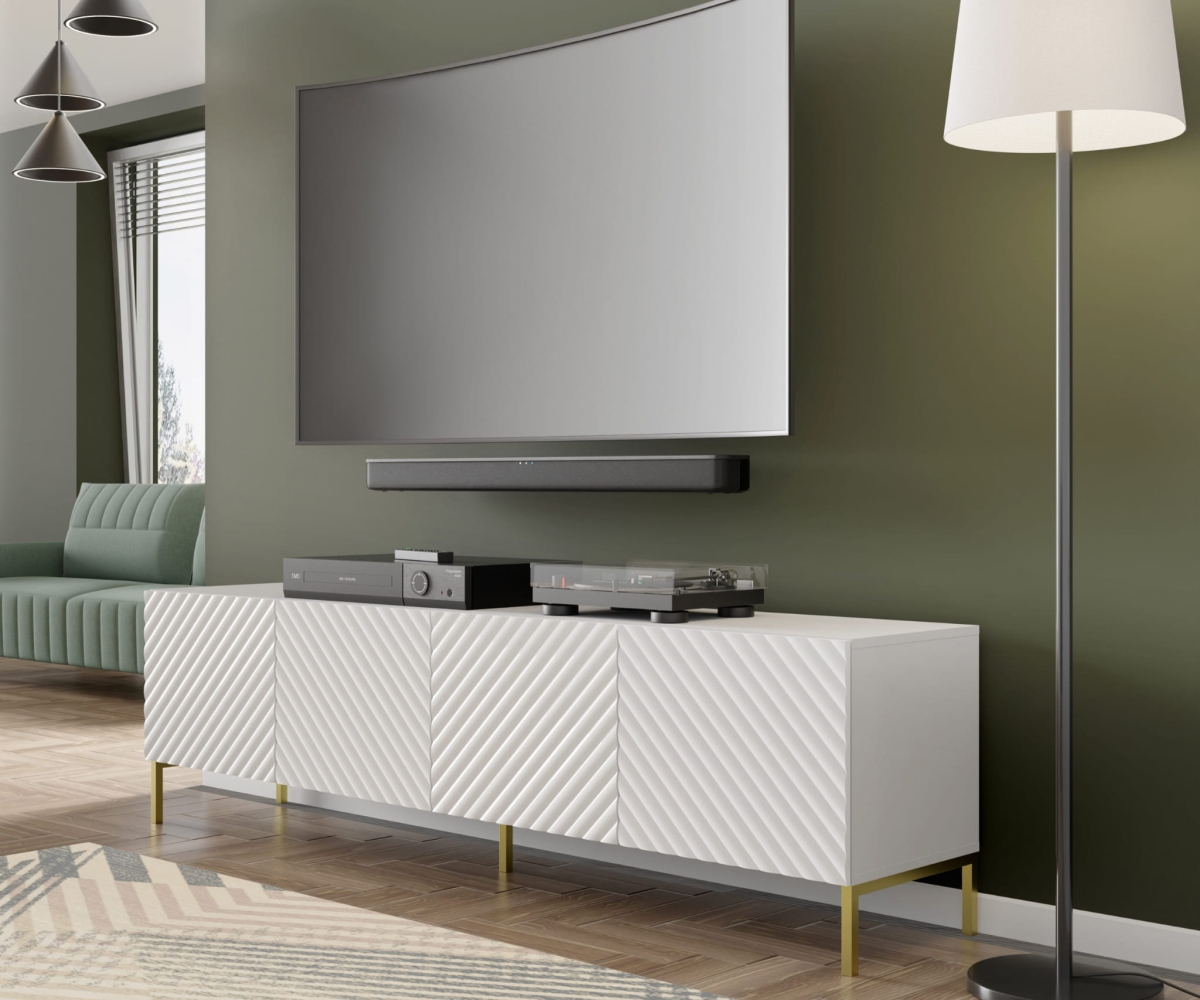 Szafka RTV Surf 200 4D biały połysk