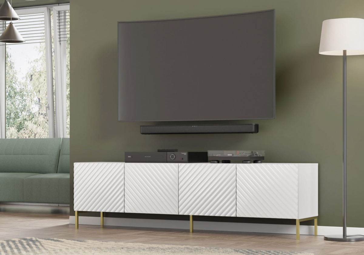 Szafka RTV Surf 200 4D biały połysk