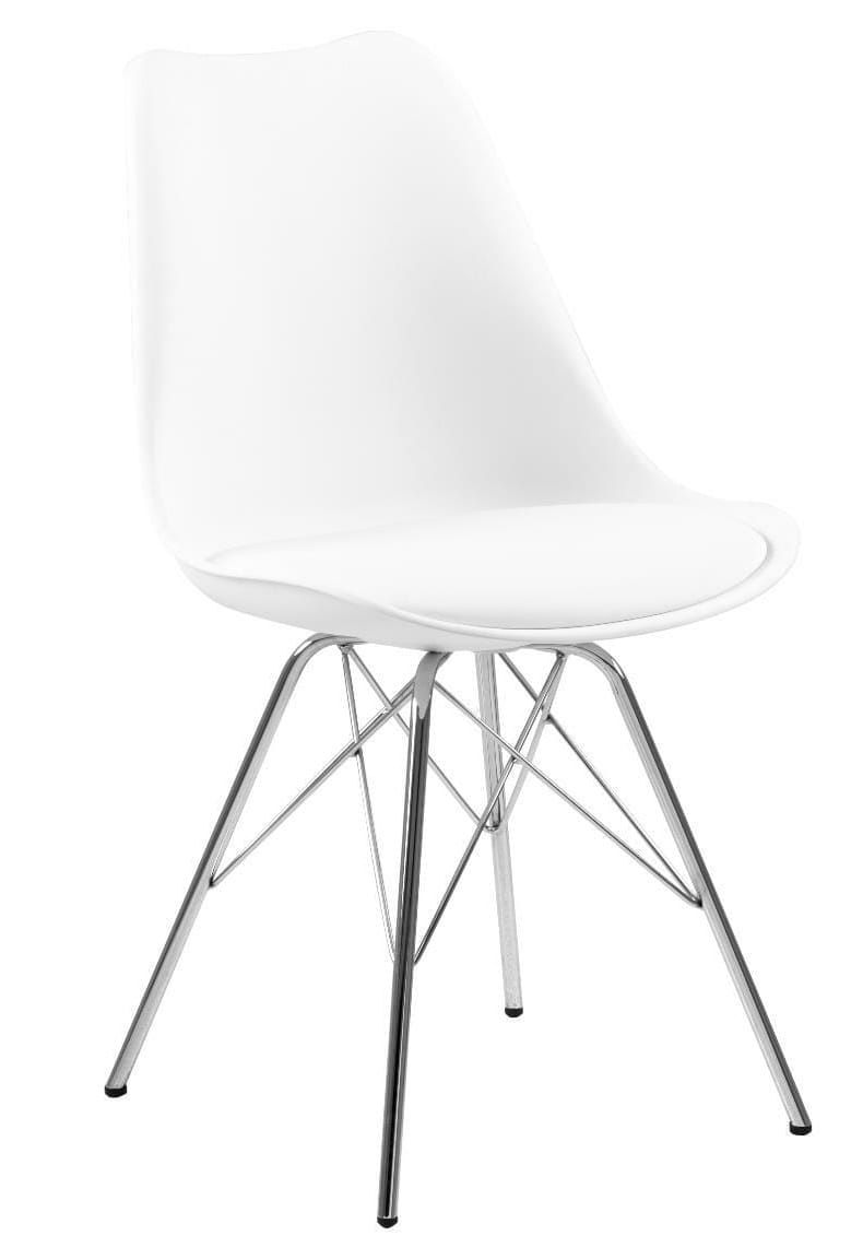 Krzesło Eris PP białe/chrom