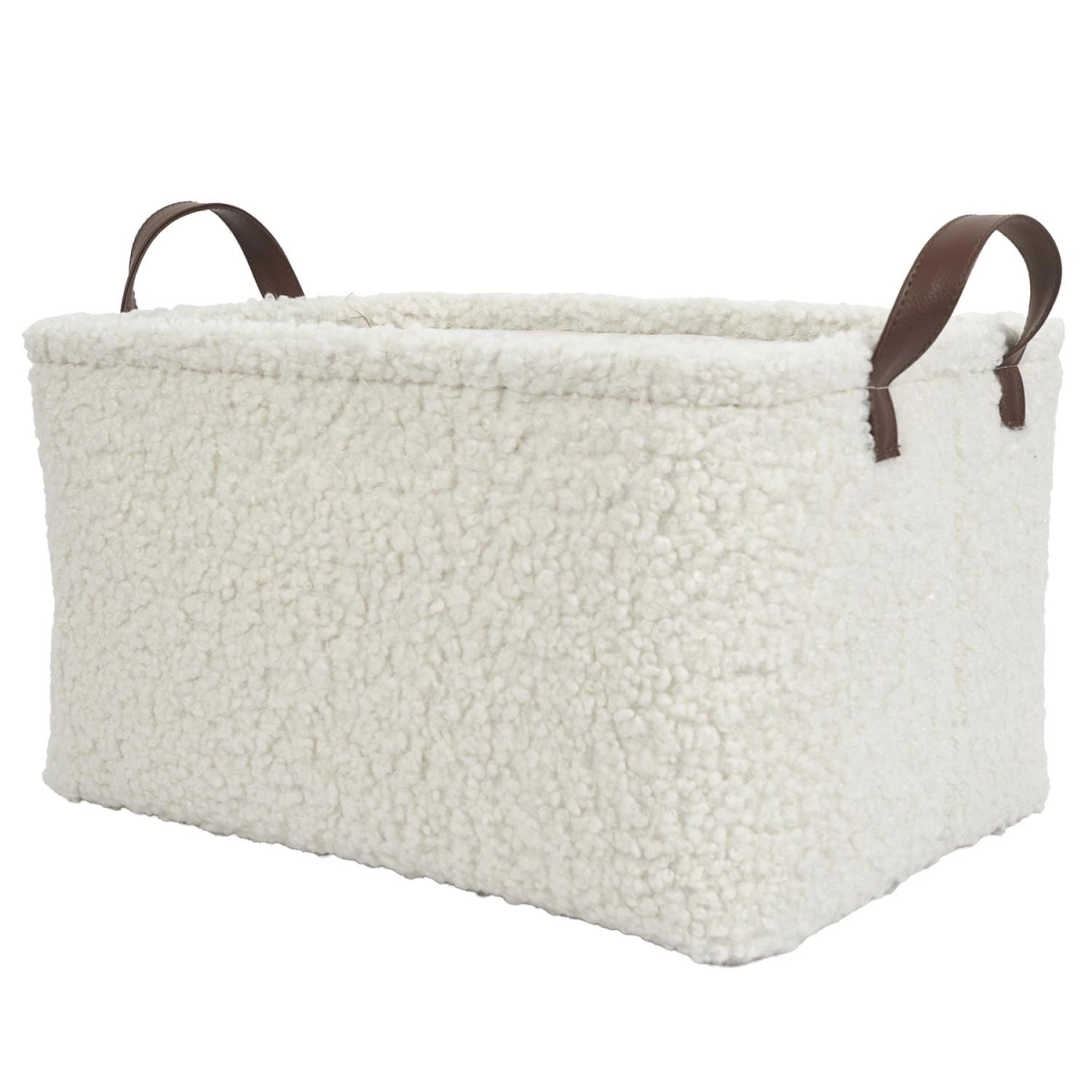 Zestaw 3 koszy Boucle kremowe