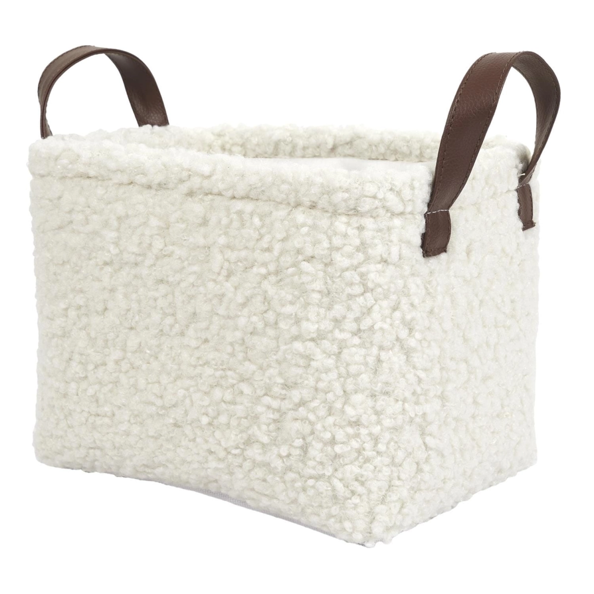 Zestaw 3 koszy Boucle kremowe