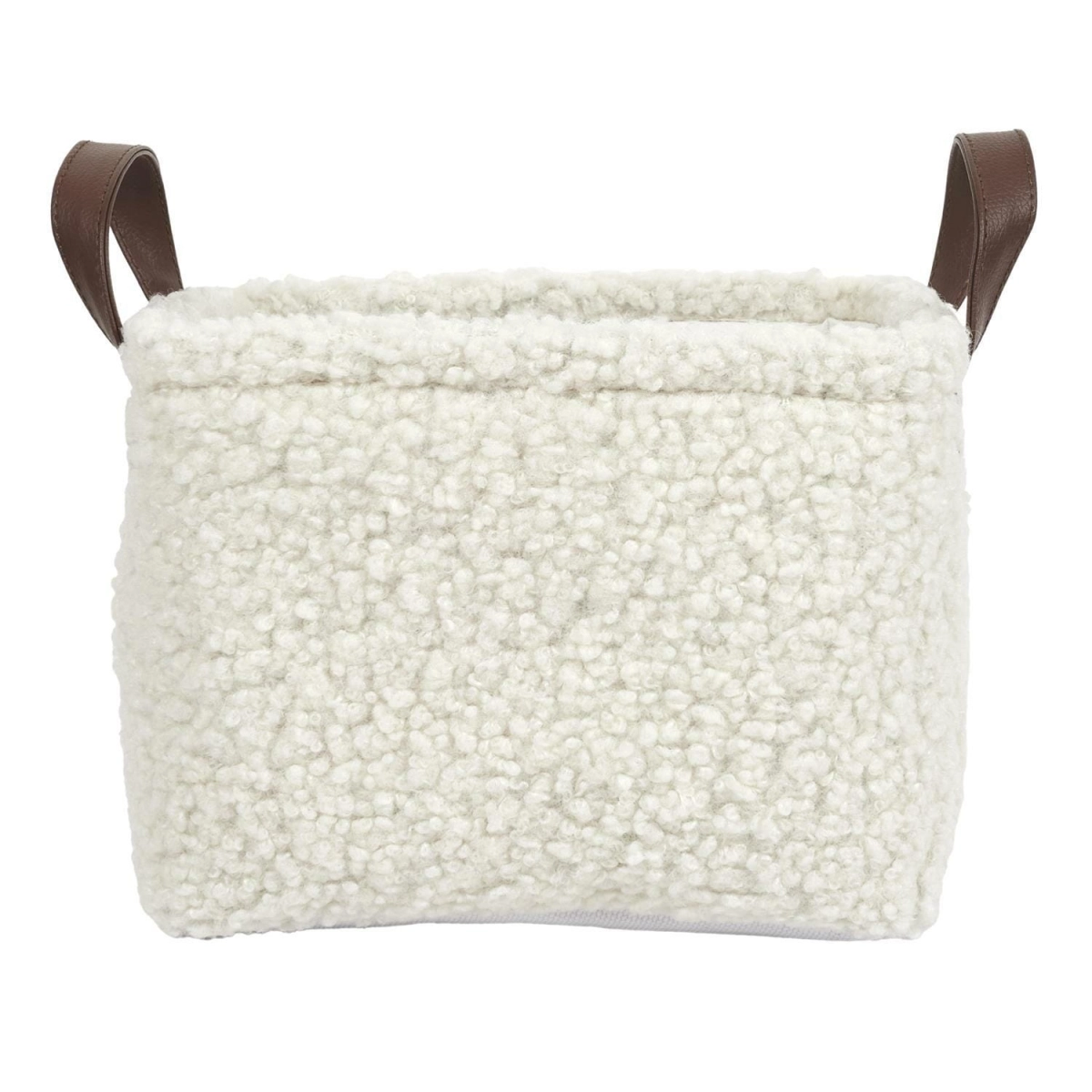 Zestaw 3 koszy Boucle kremowe