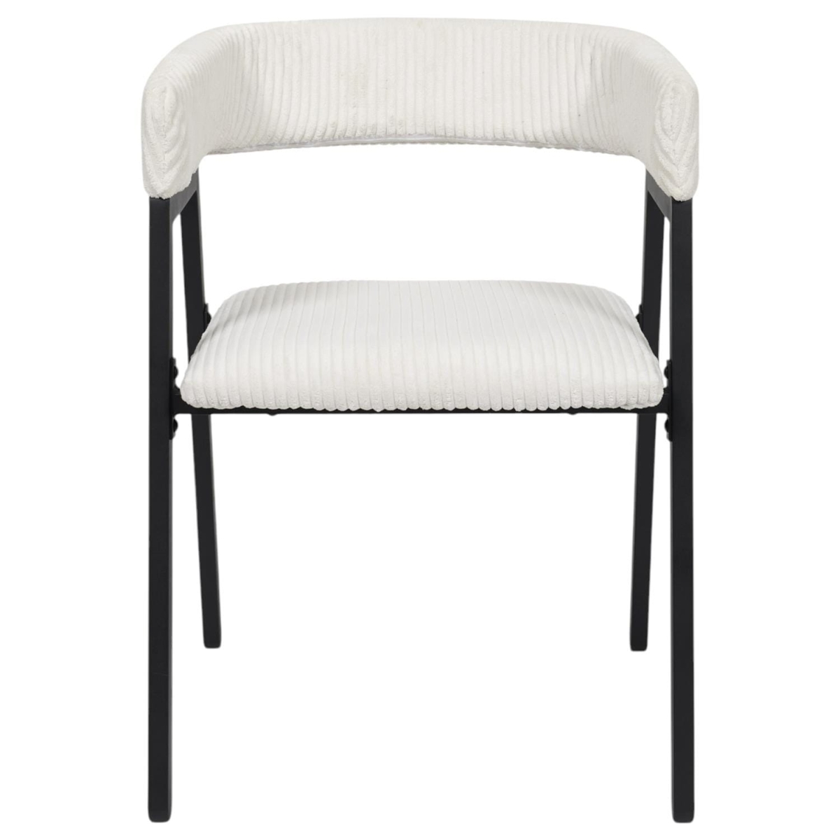 Krzesło Scott białe/czarne sztruks