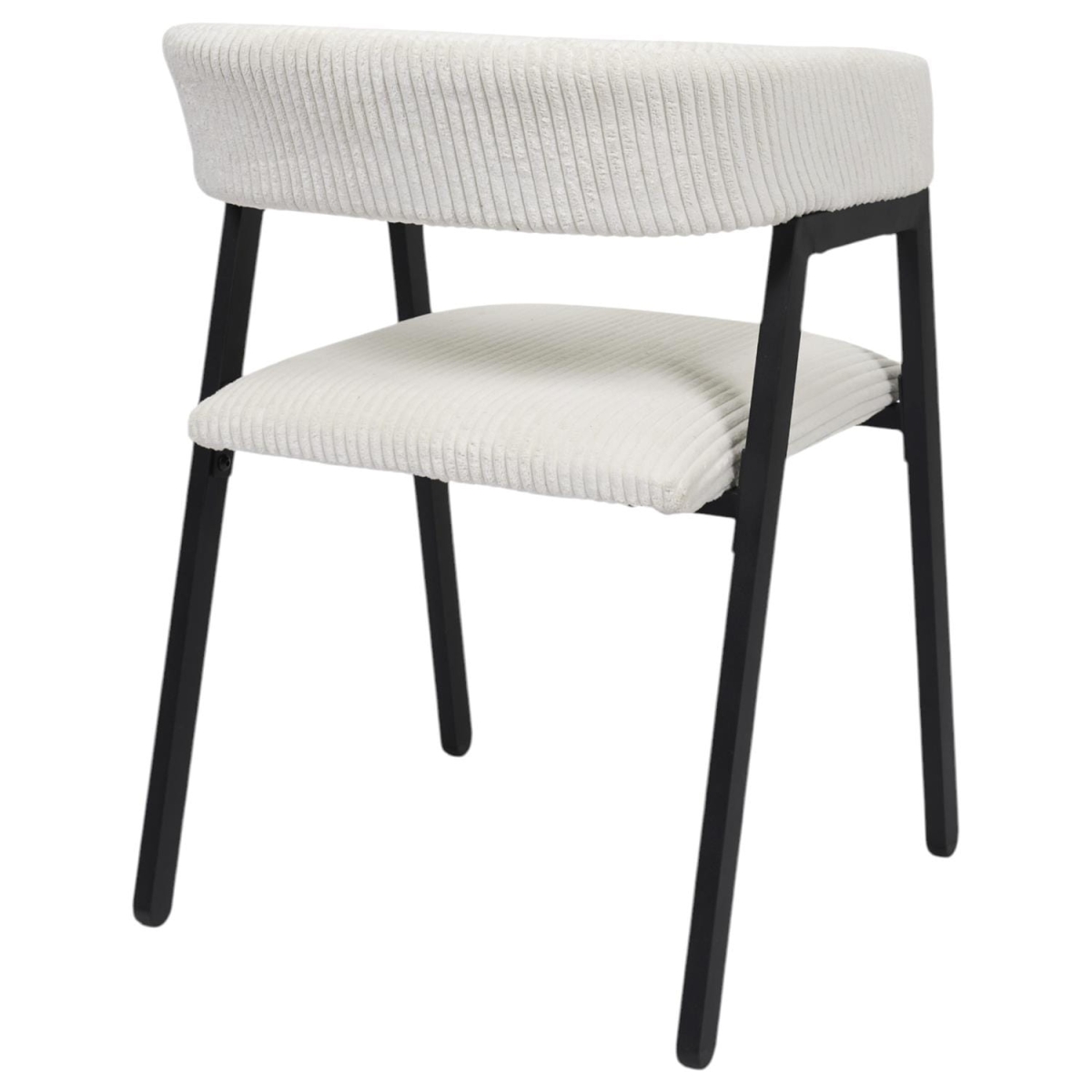 Krzesło Scott białe/czarne sztruks