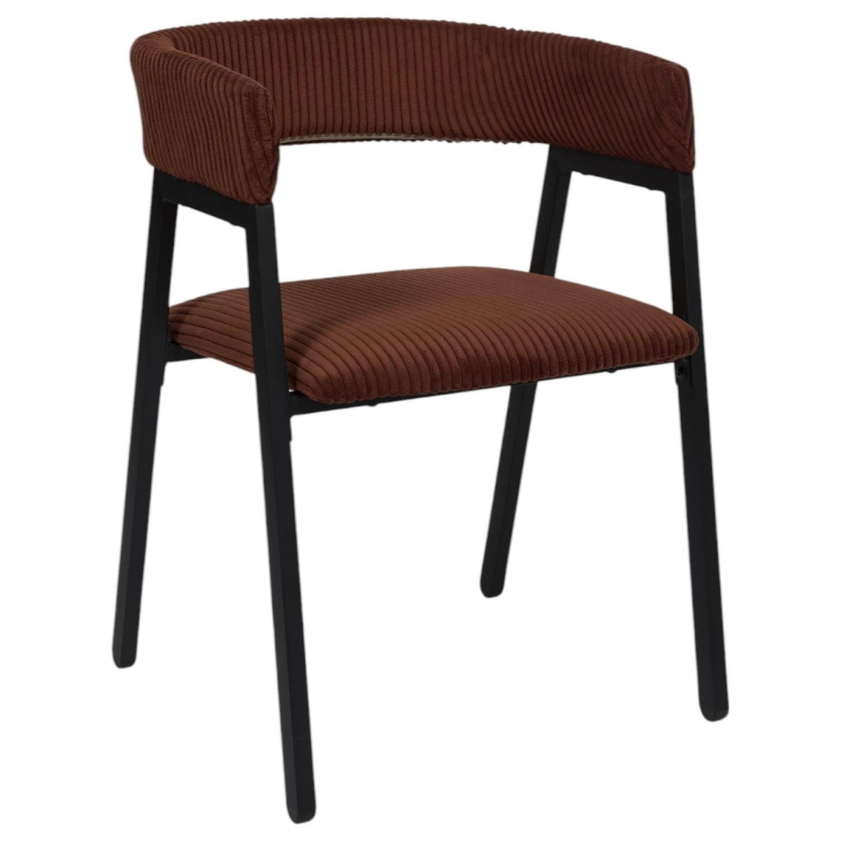 Krzesło Scott teracotta/czarne sztruks