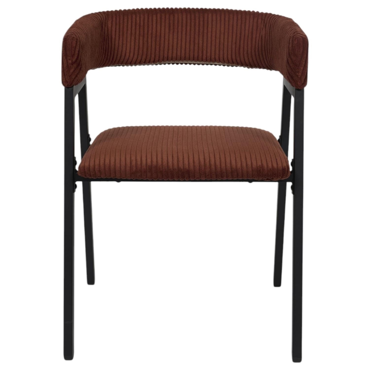 Krzesło Scott teracotta/czarne sztruks