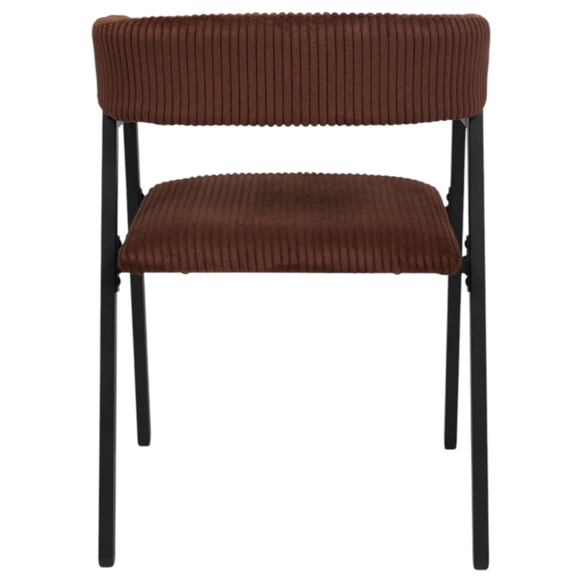 Krzesło Scott teracotta/czarne sztruks