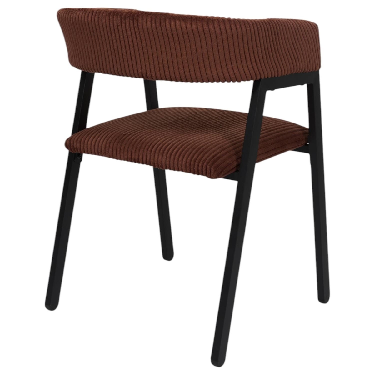 Krzesło Scott teracotta/czarne sztruks