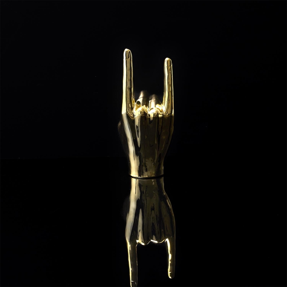 Dekoracja, figurka Dłoń Rock and Roll złota
