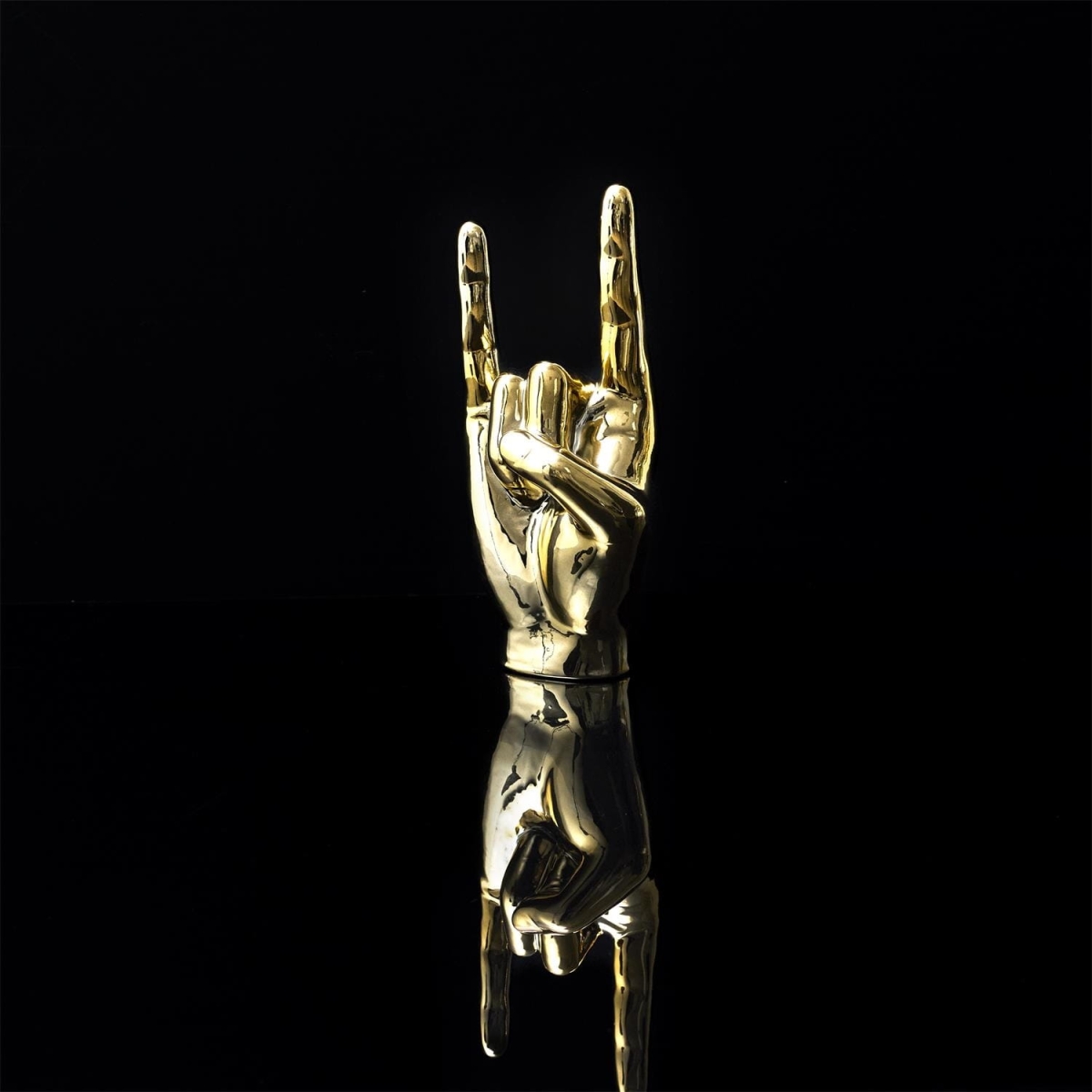 Dekoracja, figurka Dłoń Rock and Roll złota