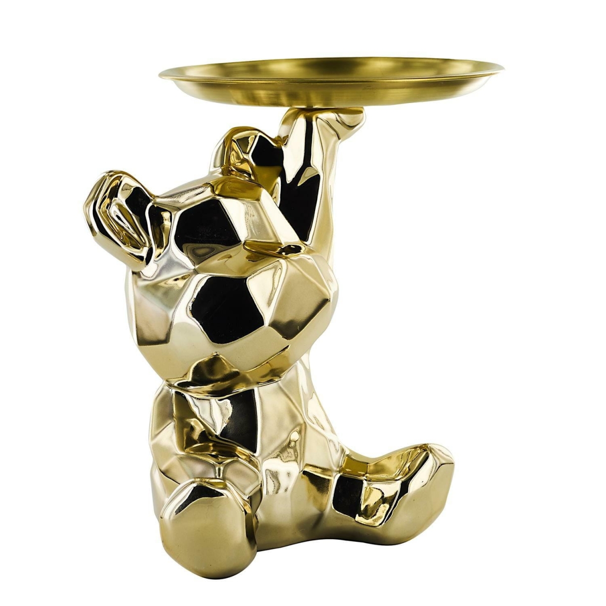 Figurka Miś origami ze złotą tacą złota