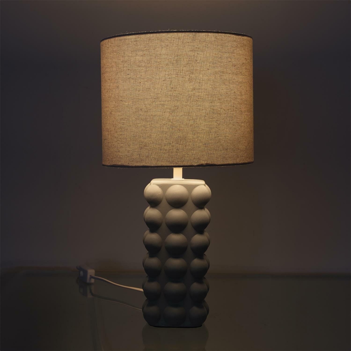 Lampka stołowa Ramil ceramiczna beżowa