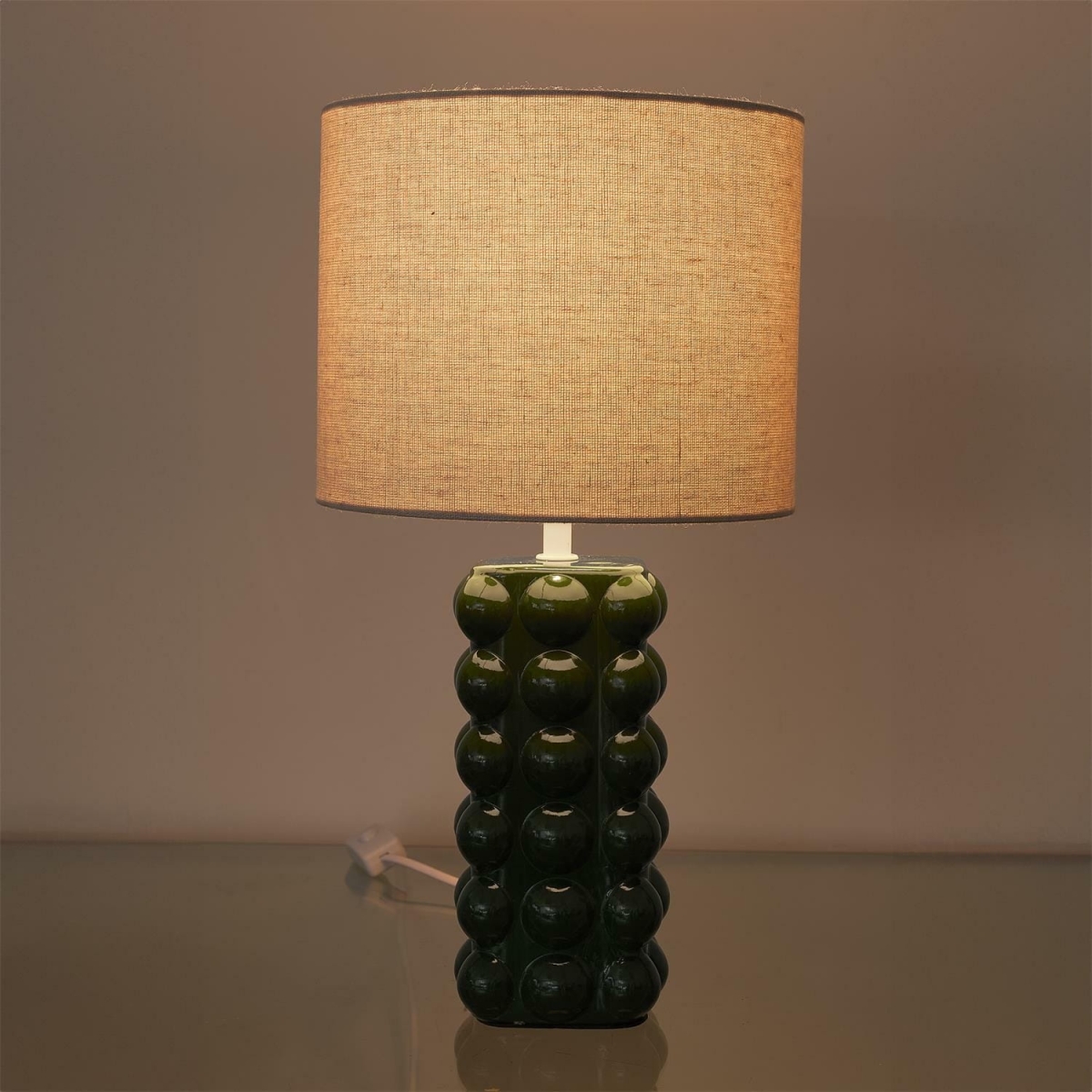 Lampka stołowa Ramil ceramiczna zielona