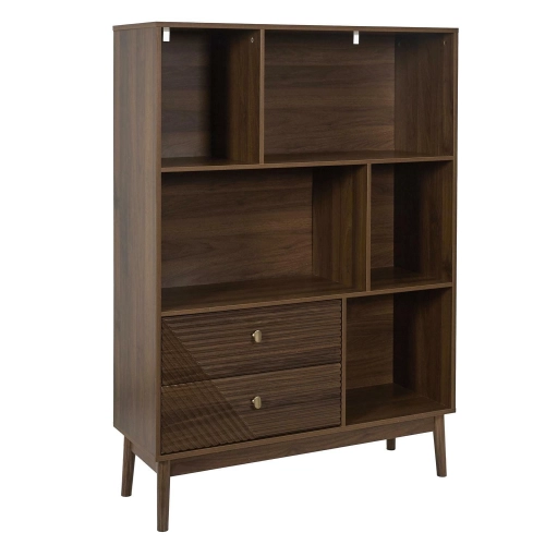 Regał 100 cm, orzech do salonu Tiffany