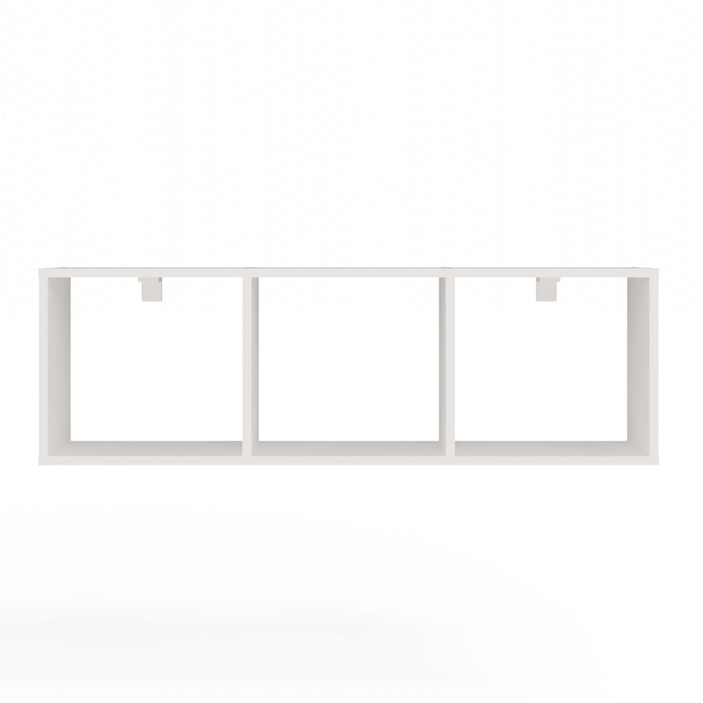 Regał Wiszący COBI 1X3 - Nowoczesna Półka Ścienna 3 Komory Biel Mat