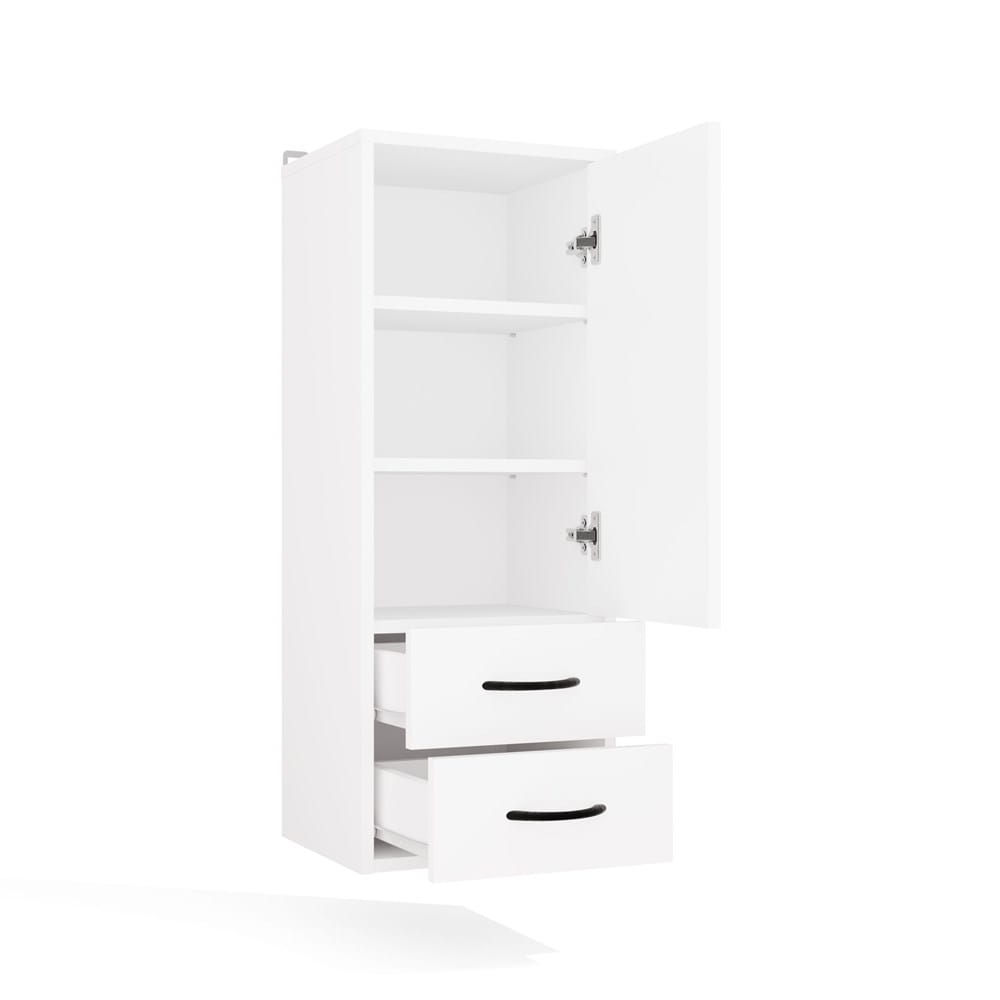 Szafka Łazienkowa Wisząca NINA W1D2S BIAŁY 2 Szuflady 3 Pólki