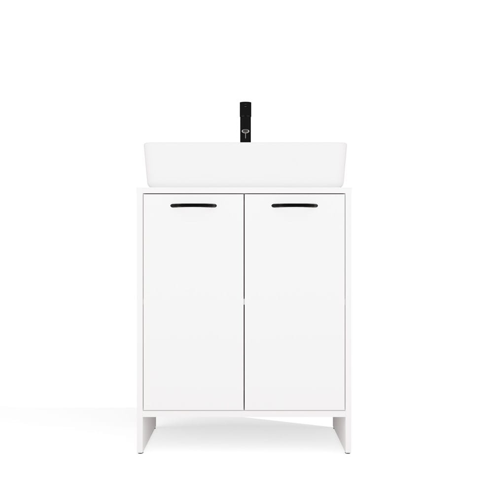 Szafka Łazienkowa NINA 2DUM BIAŁY 2 Drzwi Półki Regał Pod Umywalkę