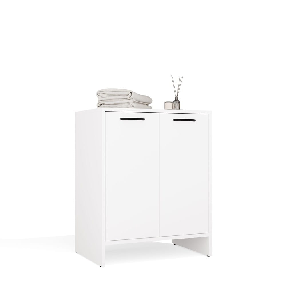 Szafka Łazienkowa NINA 2DUM BIAŁY 2 Drzwi Półki Regał Pod Umywalkę