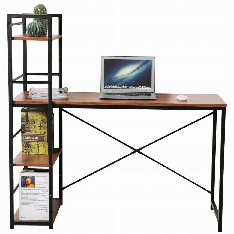 Biurko z regałem - czarne