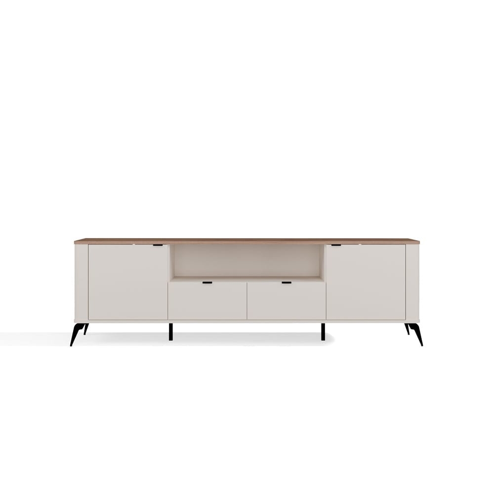 Szafka RTV CORDOBA 2S2S Kaszmir Beż Dąb Castello Szafka Pod TV 2 Szuflady