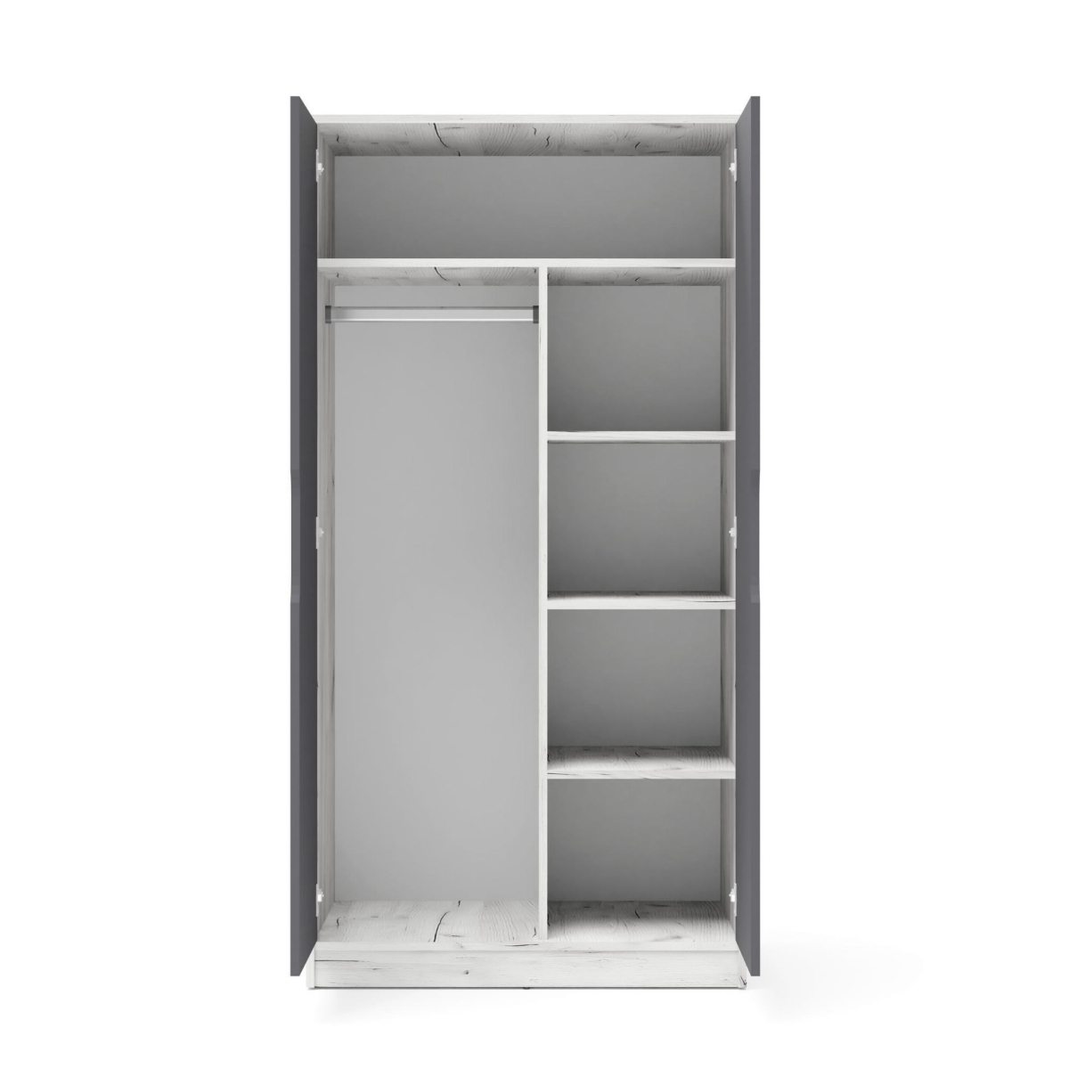 Samoa/Fuji - Szafa [PK] Craft biały / grafit