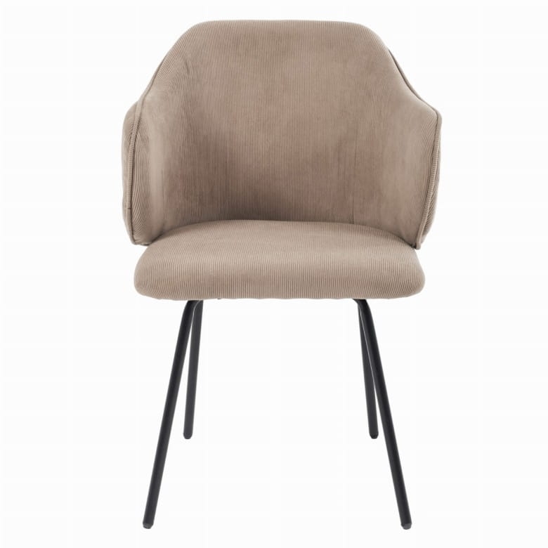 Krzesło sztruksowe DALIA nowoczesne - beżowe