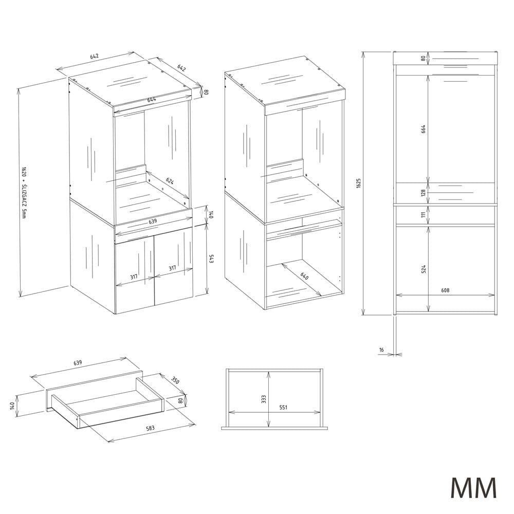 Szafka Łazienkowa Na Pralkę Lub Suszarkę POLA TWIN 1S BIAŁA Regał Szuflada